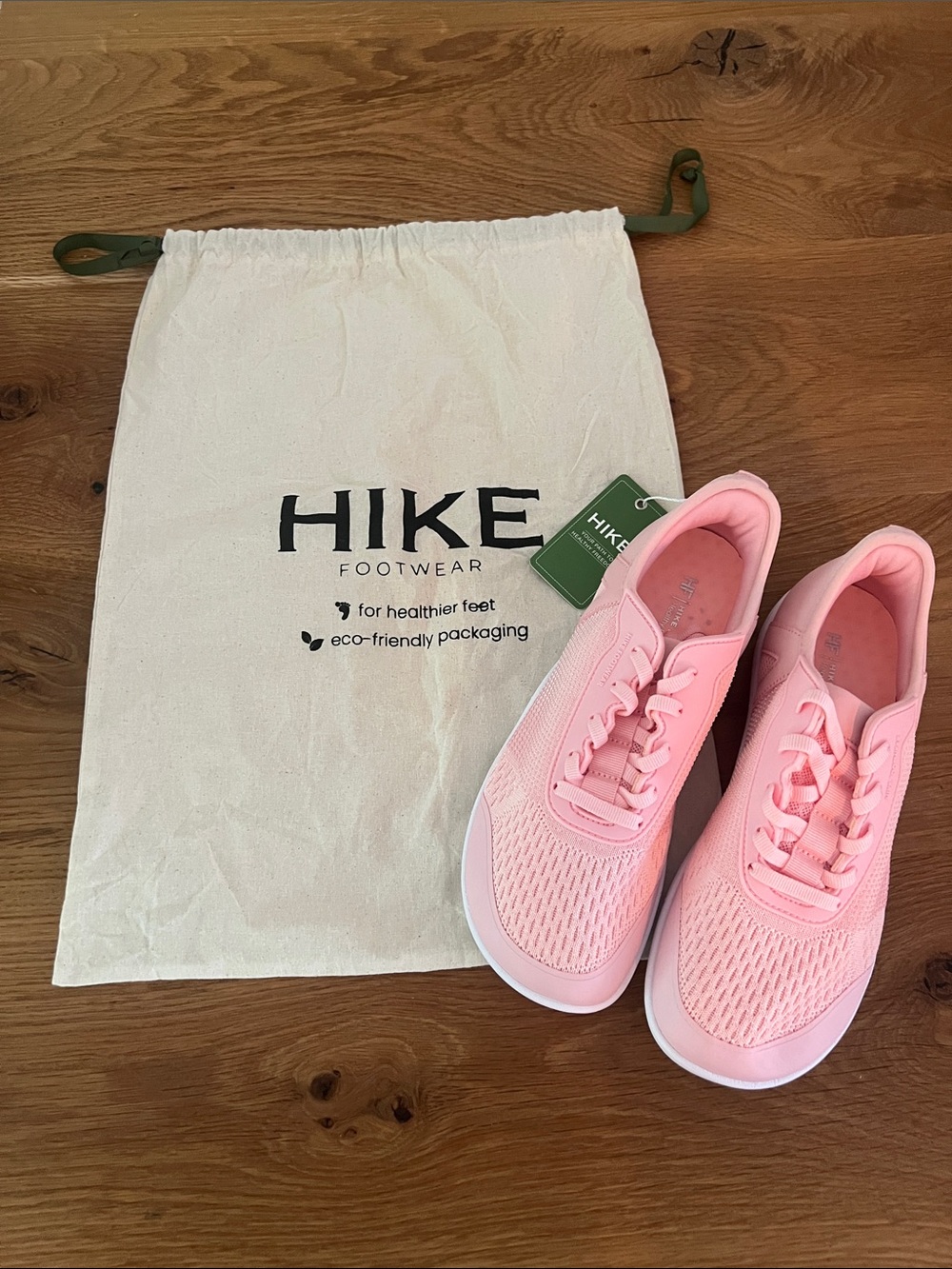 Hike Footwear HF Stride Pink Barefoot Lace Up Sneakers Women Size 7 EU 37 NWT